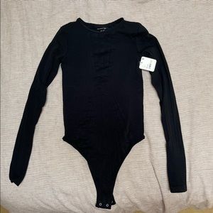 Free People Intimately Black Bodysuit